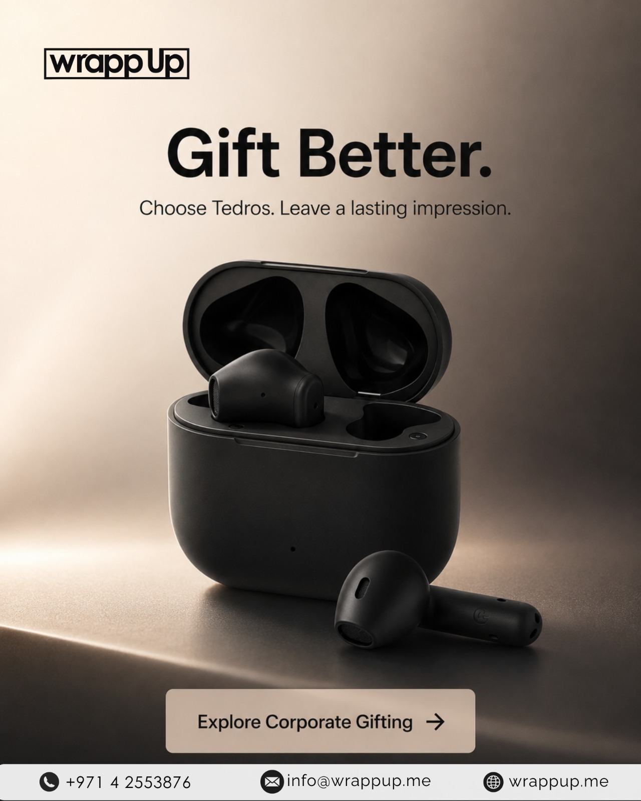 Tedros Wireless Earbuds - Premium Corporate Gift Sets in Dubai UAE in Dubai — Accessories
